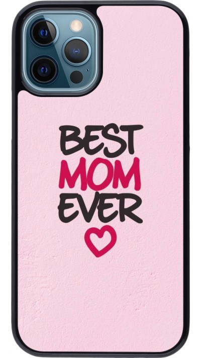 Coque iPhone 12 / 12 Pro - Mom 2023 best Mom ever pink