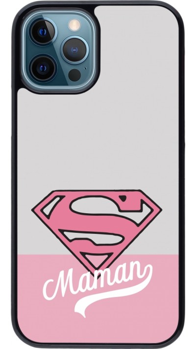 Coque iPhone 12 / 12 Pro - Mom 2024 Super hero maman