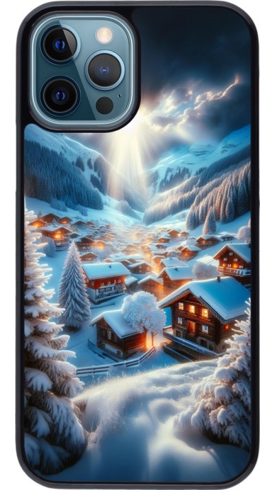 Coque iPhone 12 / 12 Pro - Mont Neige Lumière