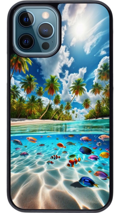 Coque iPhone 12 / 12 Pro - Plage Paradis