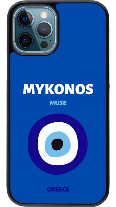 Coque iPhone 12 / 12 Pro - Pop Summer Destination Mykonos