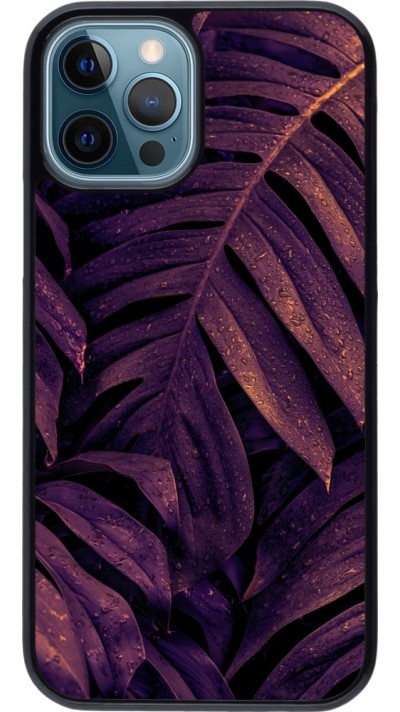 Coque iPhone 12 / 12 Pro - Purple Light Leaves