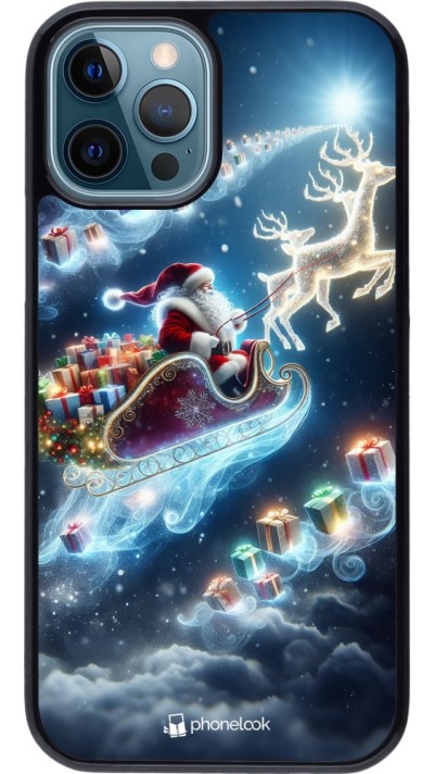 Coque iPhone 12 / 12 Pro - Noël 2023 Père Noël enchanté