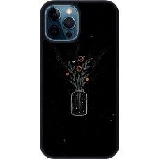 Hülle iPhone 12 / 12 Pro - Silikon schwarz Vase black