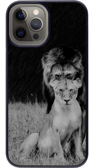 Coque iPhone 12 Pro Max - Angry lions