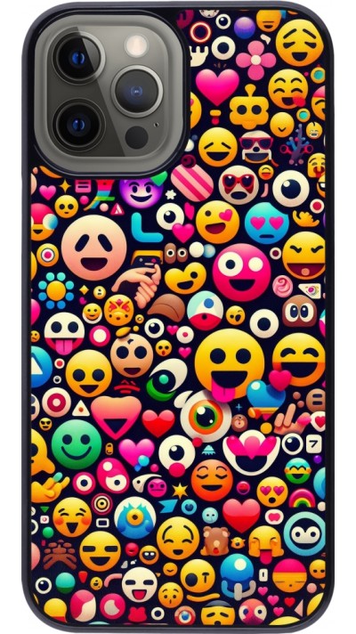 Coque iPhone 12 Pro Max - Emoji Mix Color