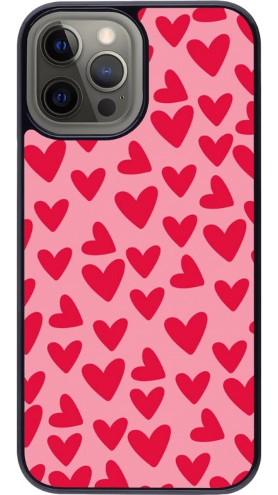 Coque iPhone 12 Pro Max - Mom 2024 petits coeurs