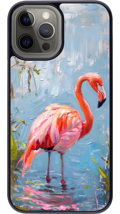 Coque iPhone 12 Pro Max - Paint Flamingo