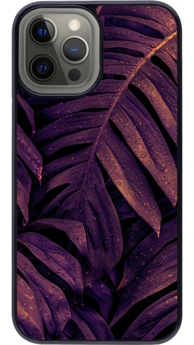 Coque iPhone 12 Pro Max - Purple Light Leaves