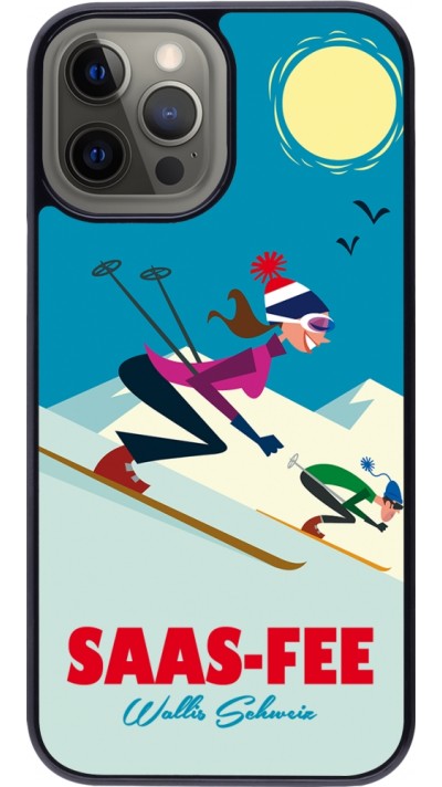 Coque iPhone 12 Pro Max - Saas-Fee Ski Downhill