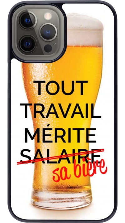 Coque iPhone 12 Pro Max - Tout travail mérite sa bière