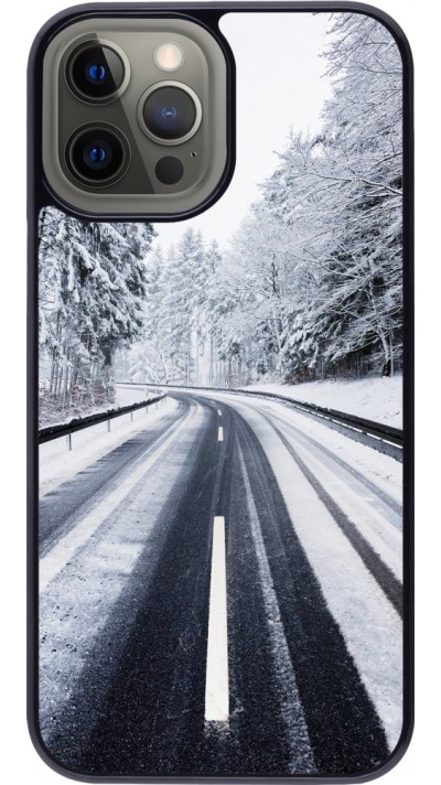 Coque iPhone 12 Pro Max - Winter 22 Snowy Road