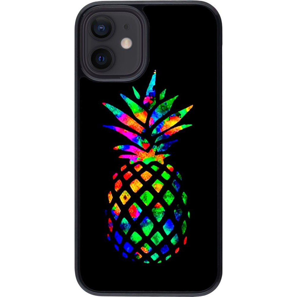 Coque iPhone 12 mini - Ananas Multi-colors