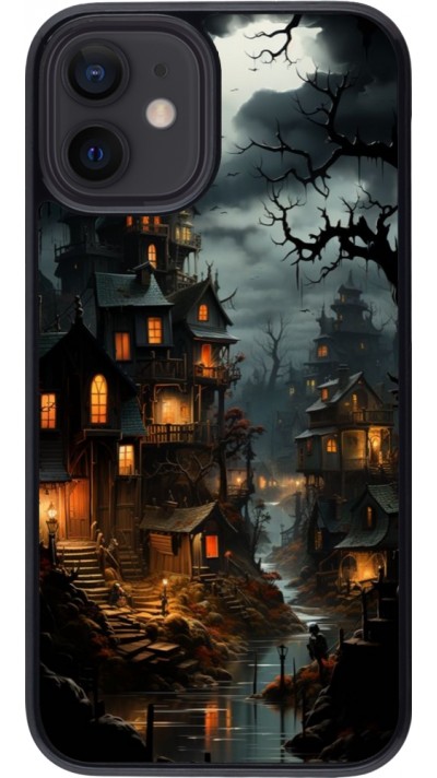 Coque iPhone 12 mini - Halloween 2024 scary town