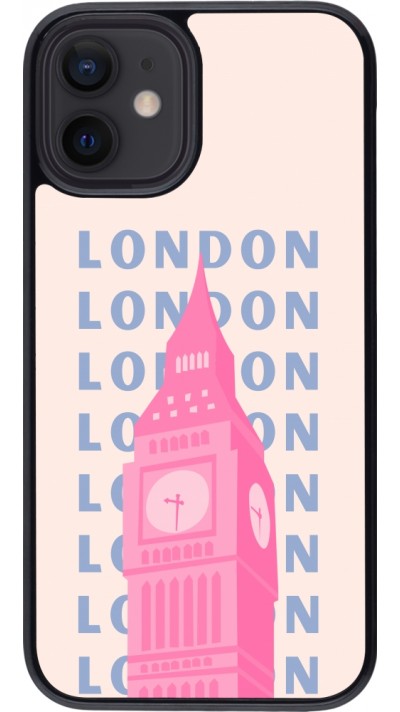 Coque iPhone 12 mini - London Pink Print