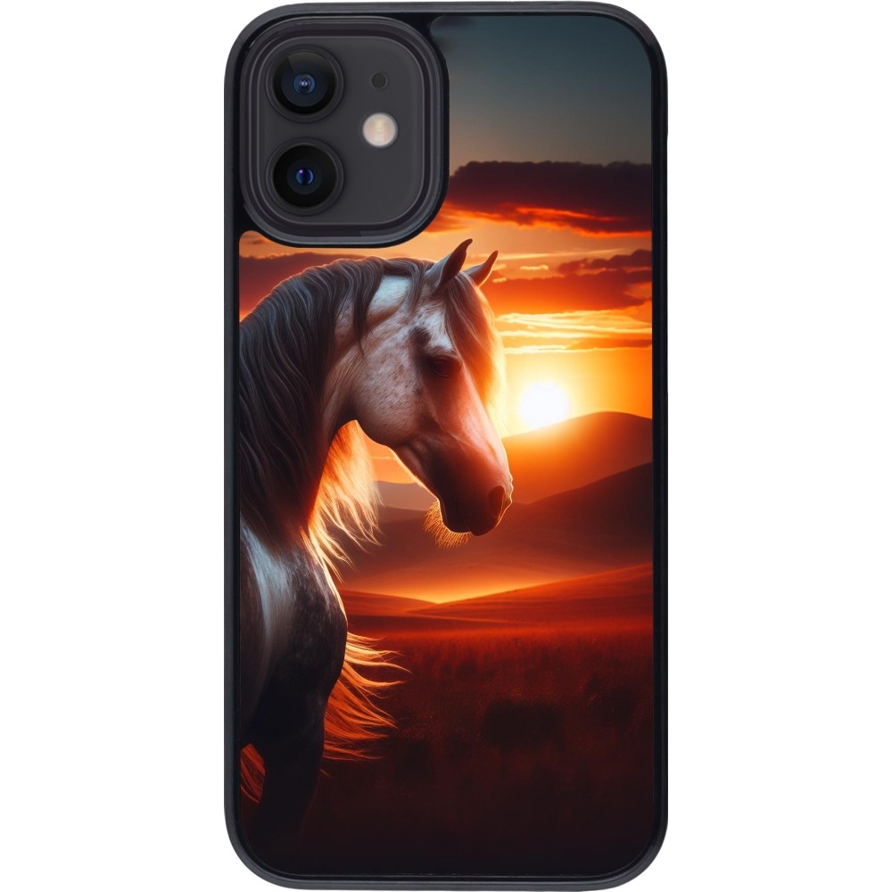 Coque iPhone 12 mini - Majestic Sunset Horse