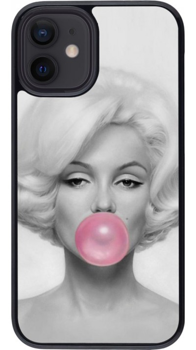 Coque iPhone 12 mini - Marilyn Bubble