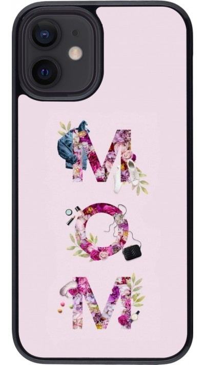 Coque iPhone 12 mini - Mom 2024 girly mom