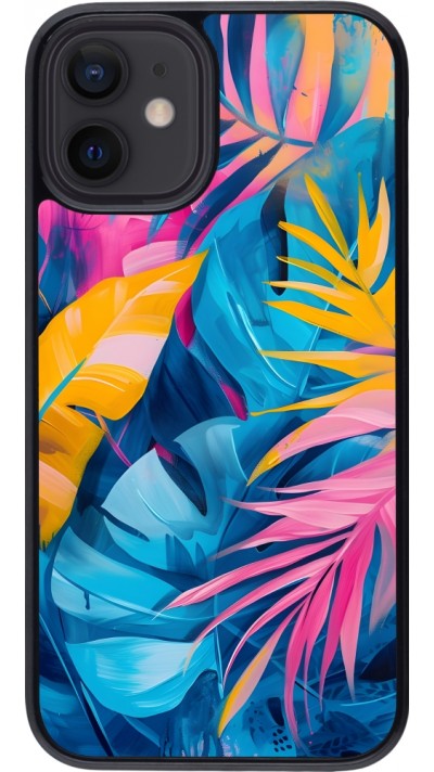 Coque iPhone 12 mini - Palms Blue