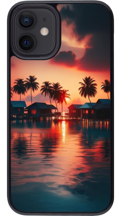 Coque iPhone 12 mini - Paradis Maldives