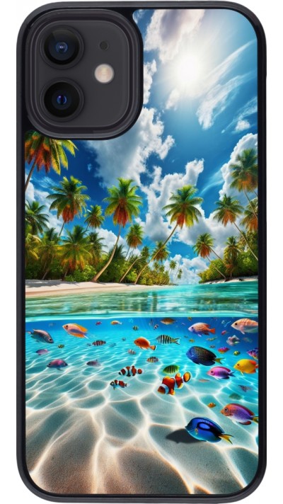 Coque iPhone 12 mini - Plage Paradis