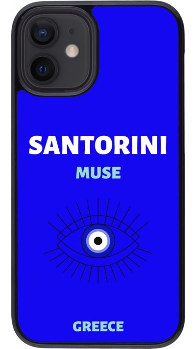 Coque iPhone 12 mini - Pop Summer Destination Santorini