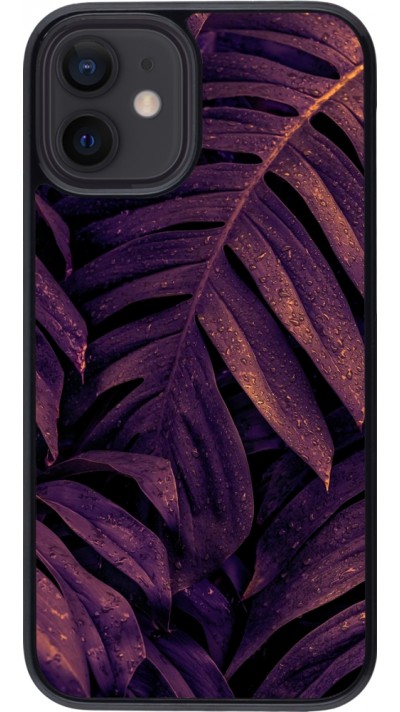 Coque iPhone 12 mini - Purple Light Leaves