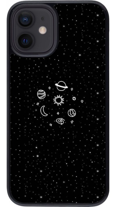 Coque iPhone 12 mini - Space Doodle