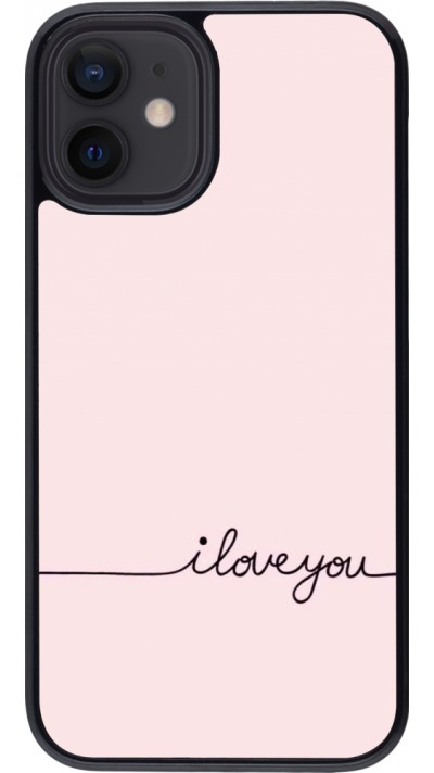 Coque iPhone 12 mini - Valentine 2023 i love you writing