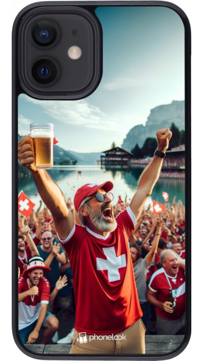 iPhone 12 mini Case Hülle - Schweizer Sieg Fanzone Euro 2024