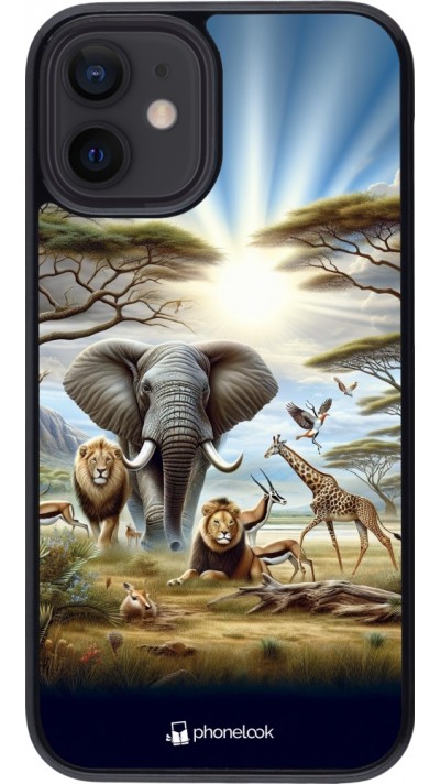 Coque iPhone 12 mini - Vie sauvage africaine