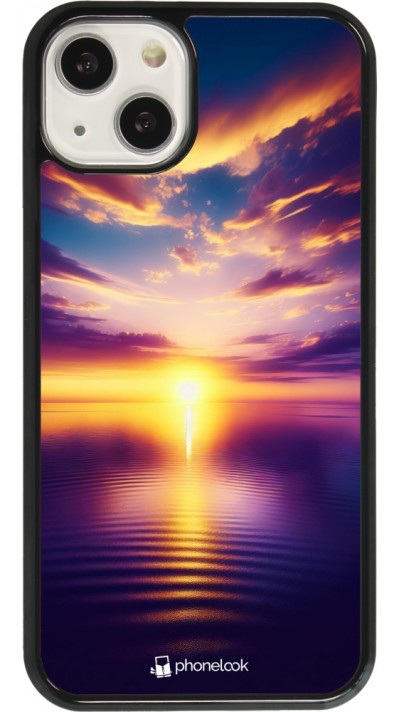 Coque iPhone 13 - Coucher soleil jaune violet