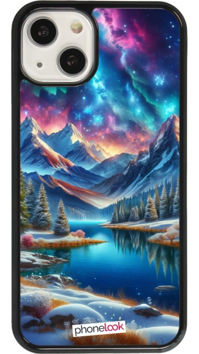 iPhone 13 Case Hülle - Fantasiebergsee Himmel Sterne