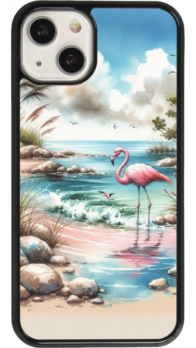 iPhone 13 Case Hülle - Flamingo Aquarell