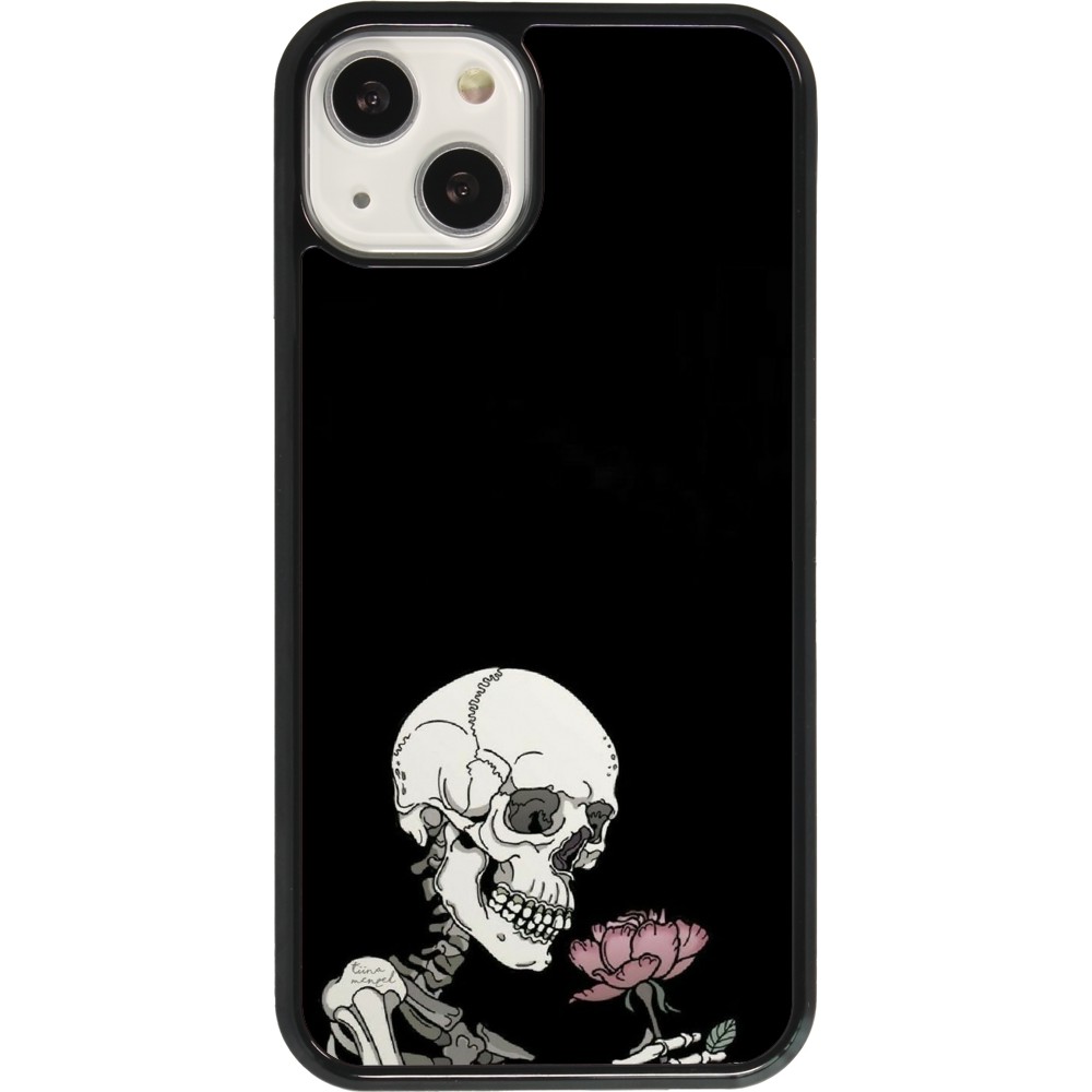 iPhone 13 Case Hülle - Halloween 2023 rose and skeleton