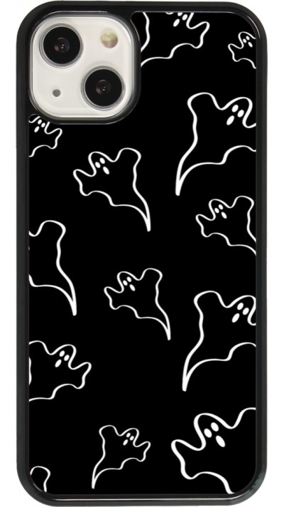 iPhone 13 Case Hülle - Halloween 2024 black and white ghosts