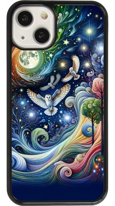 iPhone 13 Case Hülle - Fliegender Blumen-Eule