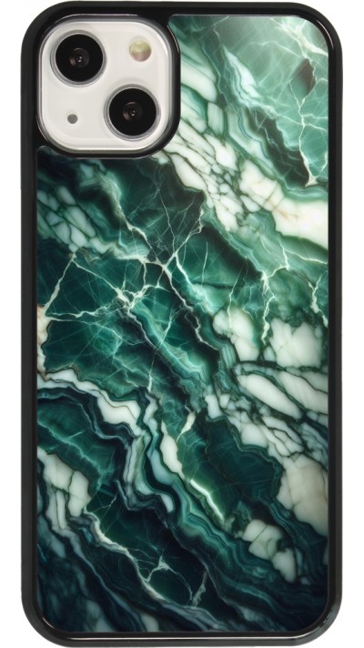 Coque iPhone 13 - Marbre vert majestueux