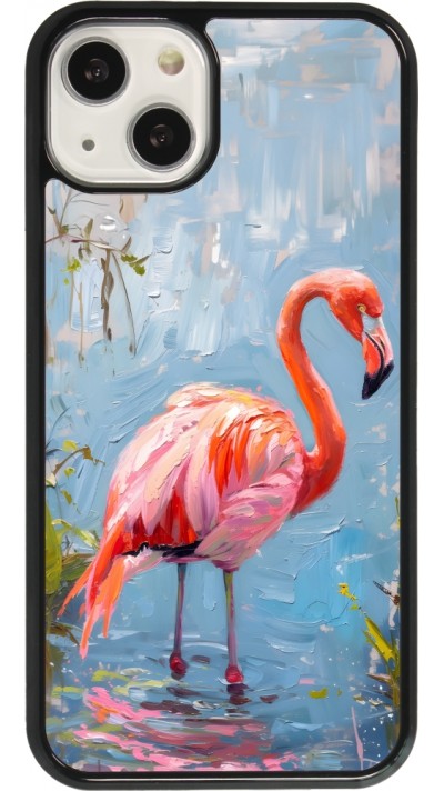 Coque iPhone 13 - Paint Flamingo