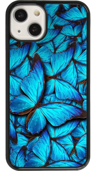 Coque iPhone 13 - Papillon - Bleu