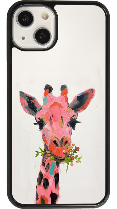 Coque iPhone 13 - Pink Girafe Paint