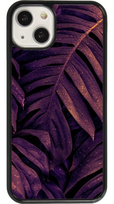Coque iPhone 13 - Purple Light Leaves