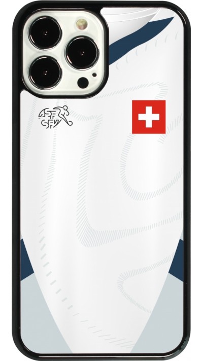 Coque iPhone 13 Pro Max - Maillot de football Suisse Extérieur personnalisable