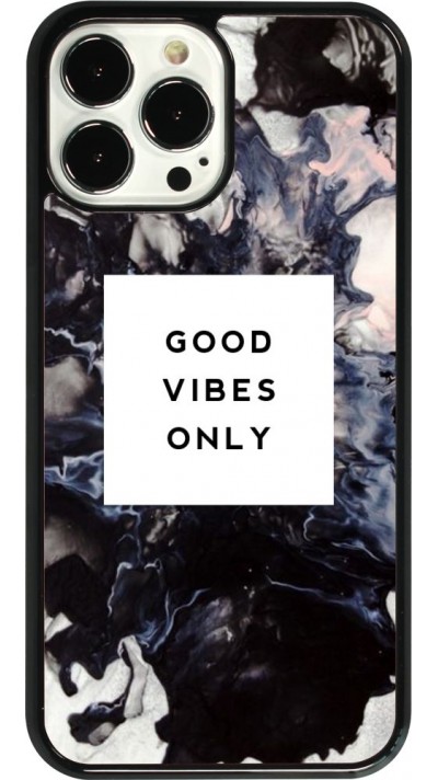 Coque iPhone 13 Pro Max - Marble Good Vibes Only