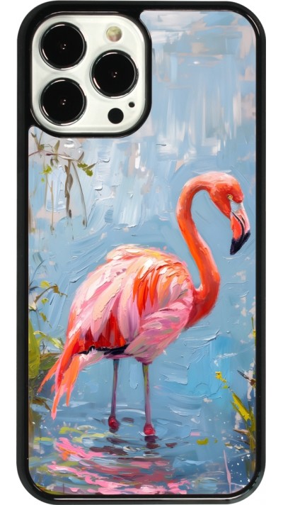 Coque iPhone 13 Pro Max - Paint Flamingo