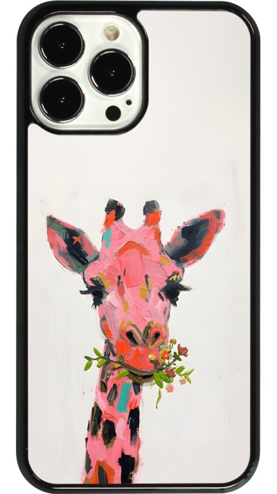 Coque iPhone 13 Pro Max - Pink Girafe Paint