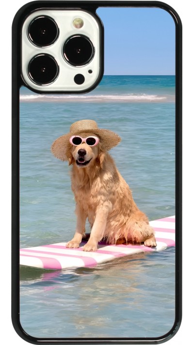 Coque iPhone 13 Pro Max - Summer Dog on Paddle