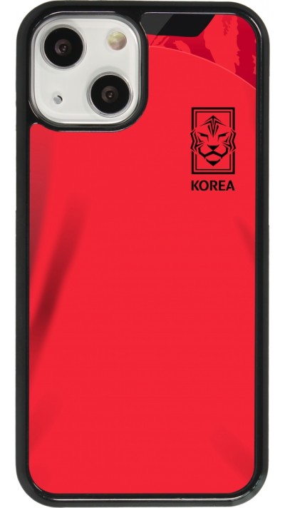 Coque iPhone 13 mini - Maillot de football Corée du Sud 2022 personnalisable