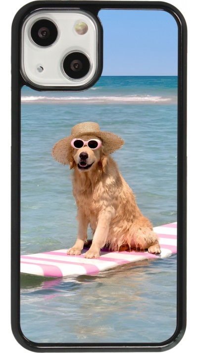 Coque iPhone 13 mini - Summer Dog on Paddle