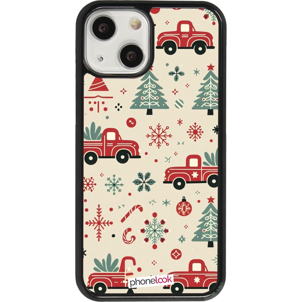 Coque iPhone 13 mini - Noël 2024 Camion Sapin